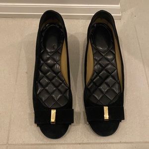 Michael Kors black suede 1 inch heels